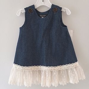 Little Girls 100% Cotton Denim Dress